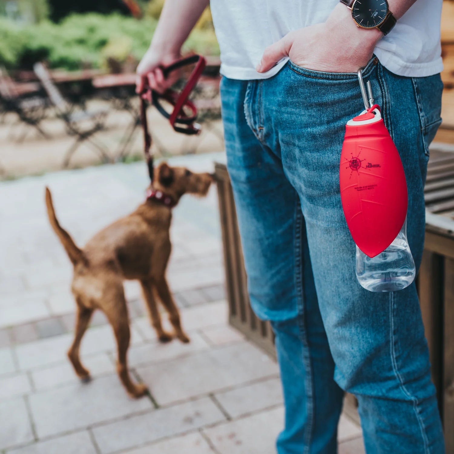 Hunter Outdoor Water Bottle with Silicone Bowl