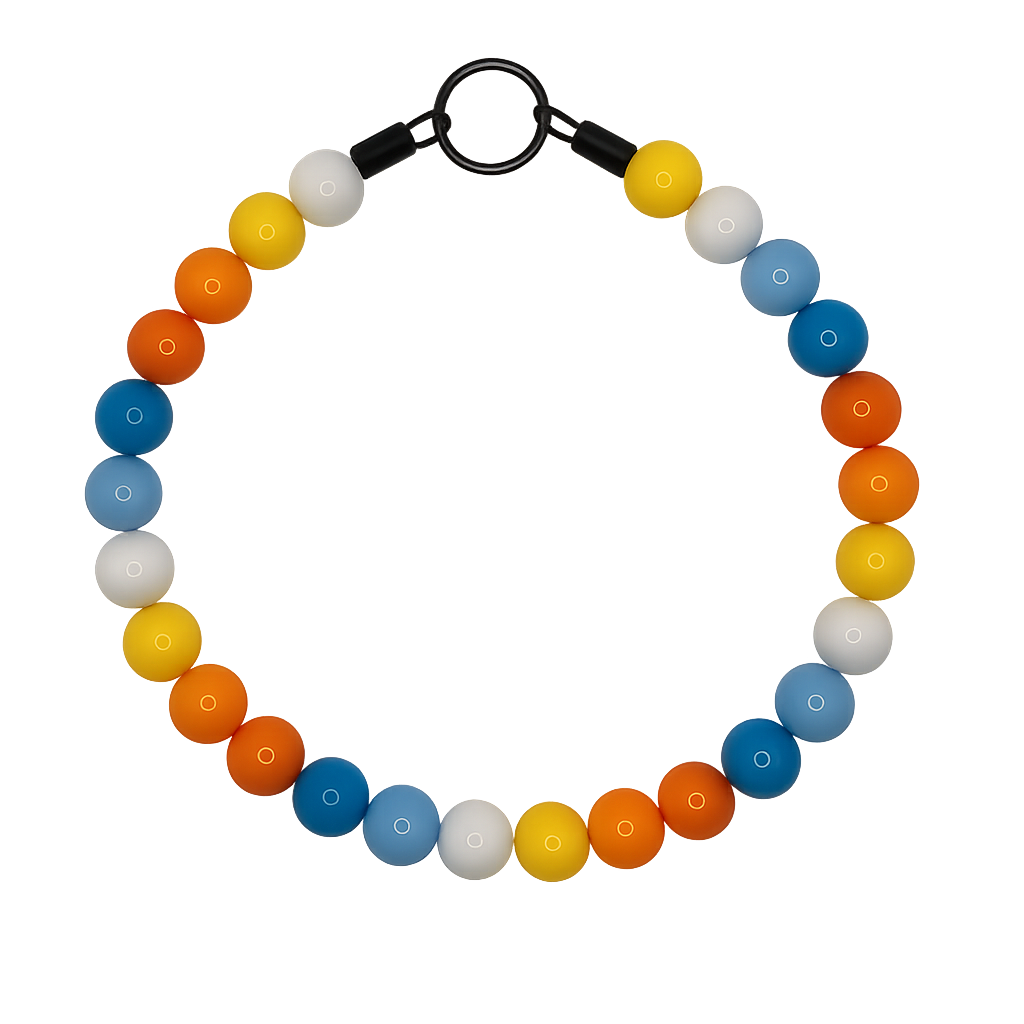 Solar Flare Acrylic Bead Dog Collar